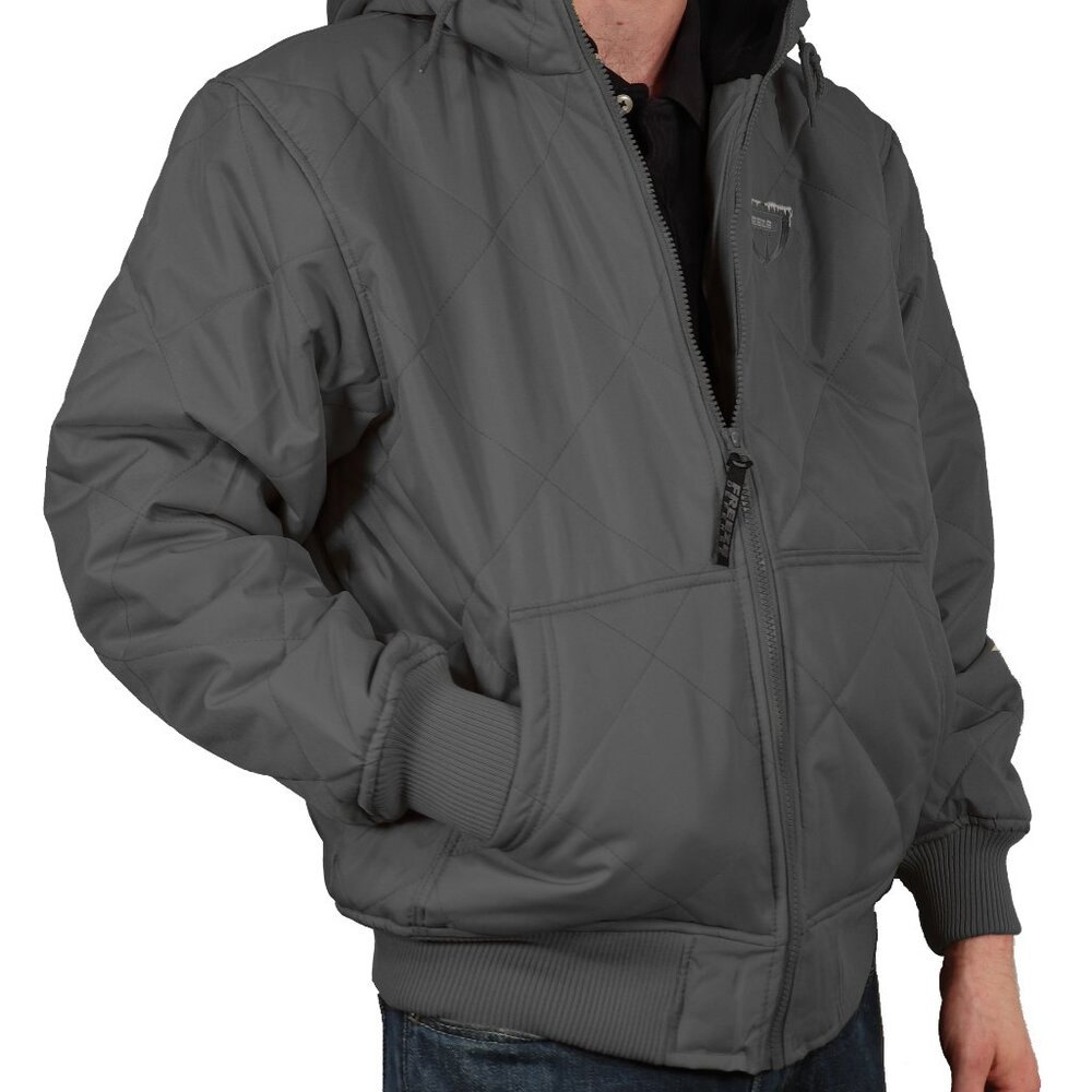 Men's XL gray fleece-lined quilted winter jacket coat from Freeze Defense